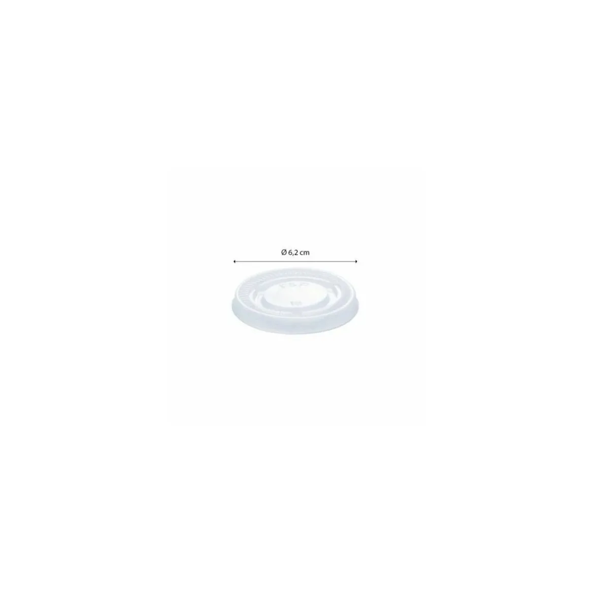 Couvercle PLA pour pot à sauce bagasse 3 cl et 6 cl - par 5