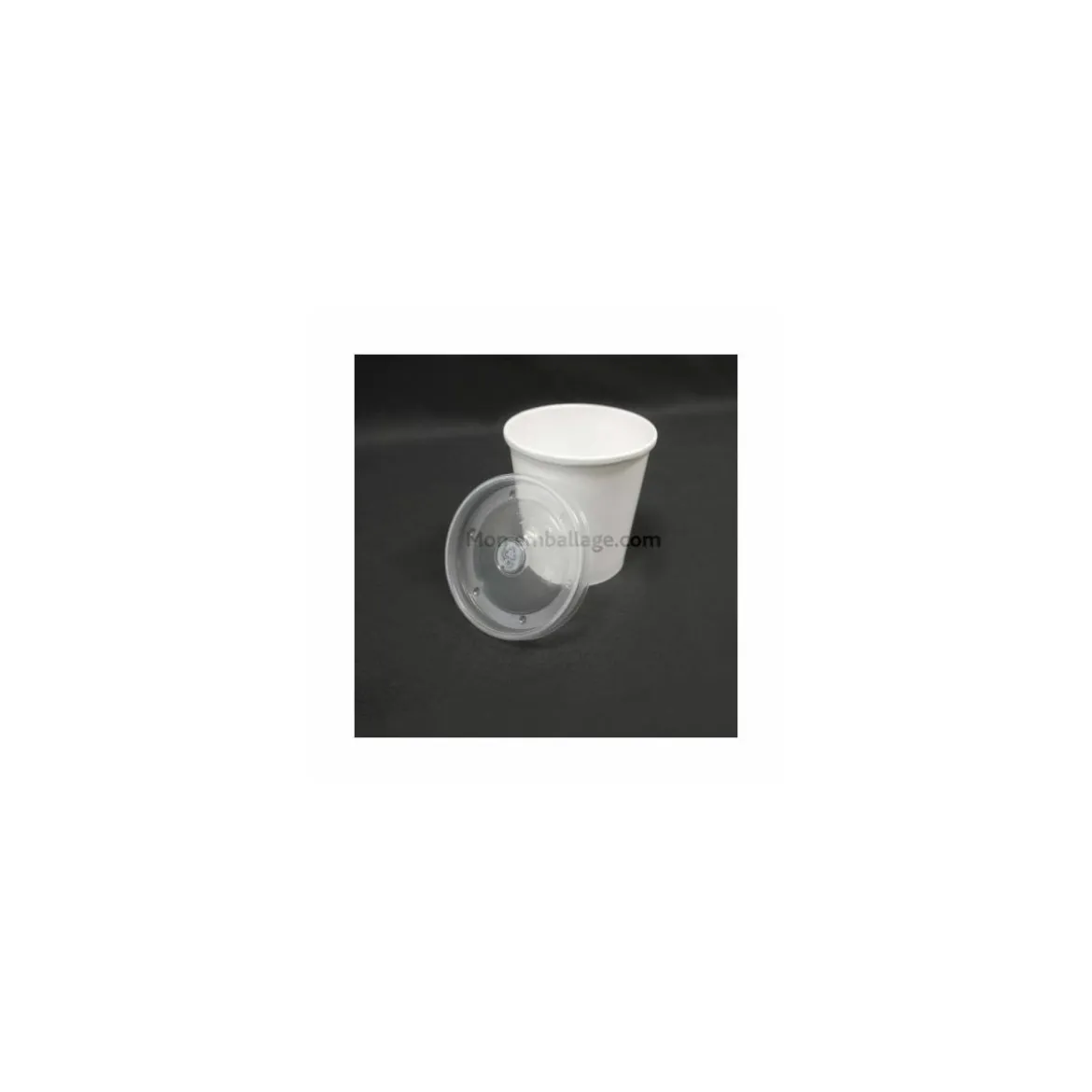 Couvercle plastique transparent pour pot à soupe carton 480 ml - par 50