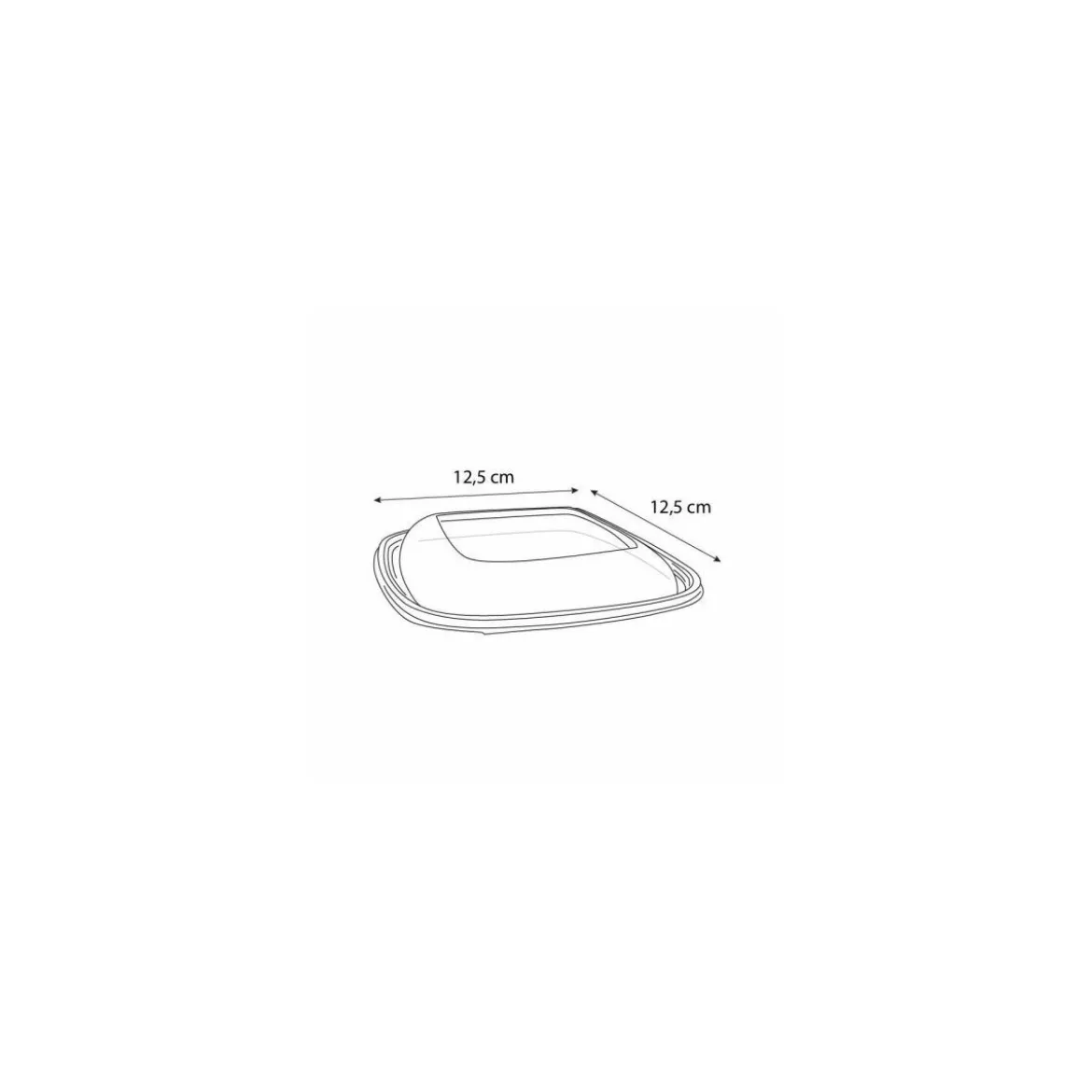 Couvercle plastique transparent pour boîte à salade plastique transparente Crudipack 500 ml - par 720