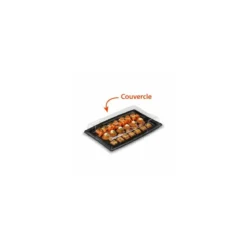Couvercle plateau buffet transparent 36 x 25,5 cm - par 5