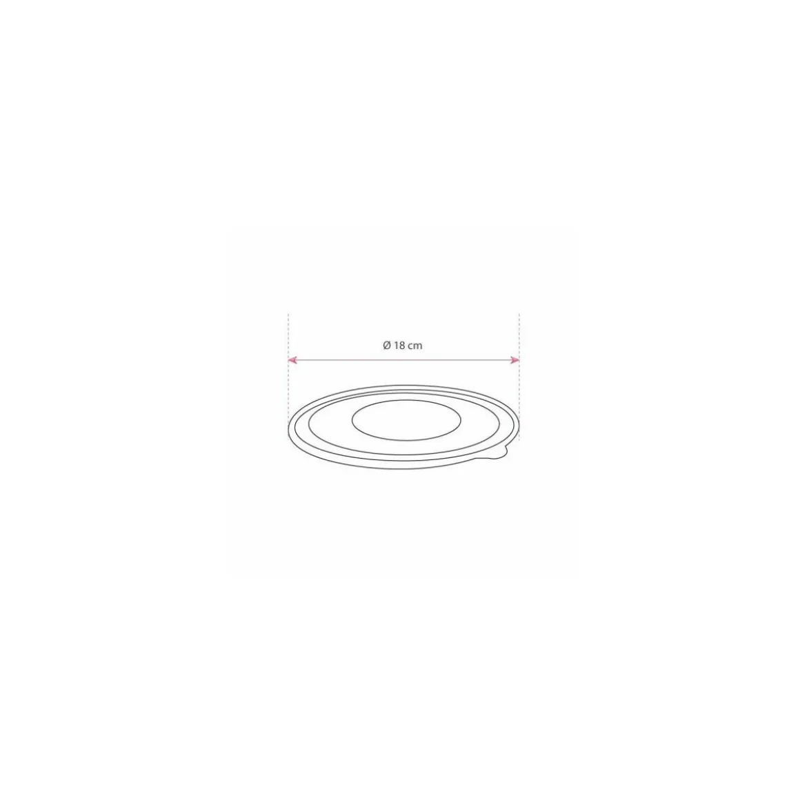 Couvercle plat pour saladier rond 750 ml - par 360