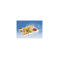 Couvercle polystyrène pour plateau repas 5 compartiments - par 200