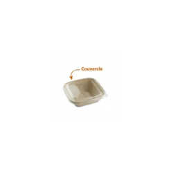 Couvercle pour saladier carré biodégradable 750 ml - par 50