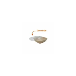 Couvercle pour saladier carré biodégradable 750 ml - par 50