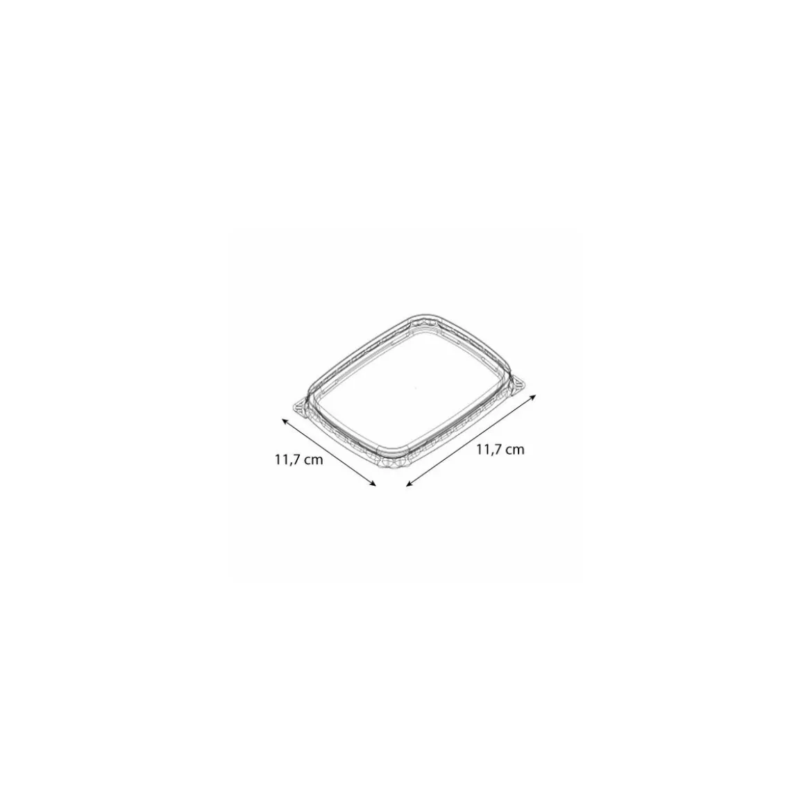 Couvercle PP pour boite cristal micro-ondes 30 cl - par 500