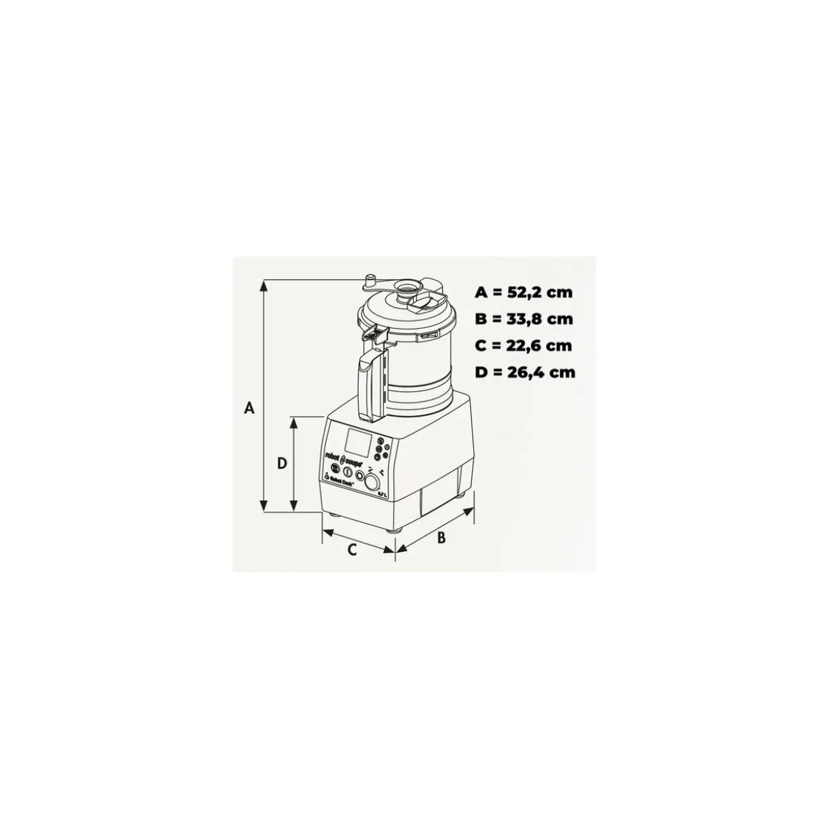 Cutter-blender chauffant Robot Cook 230V monophasé