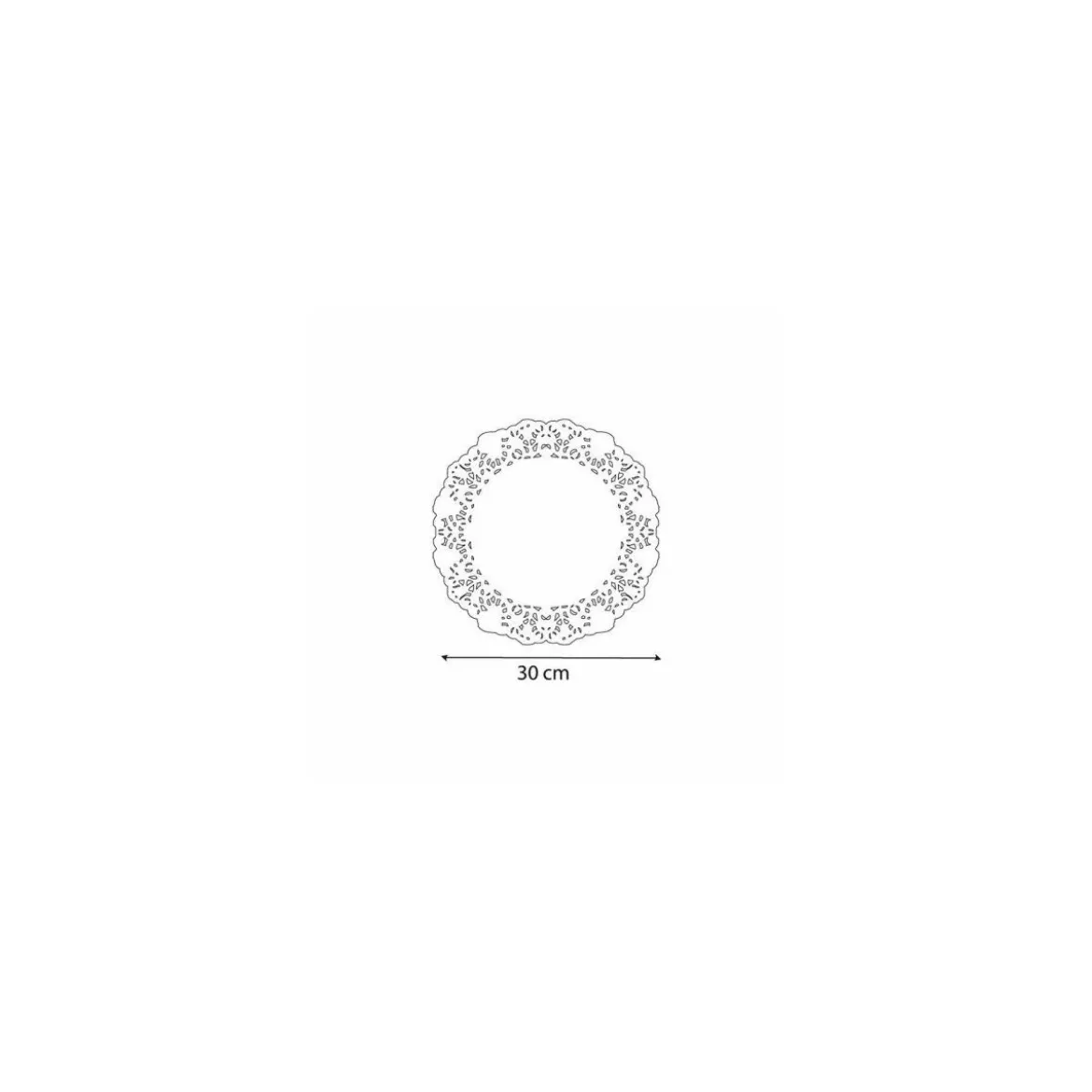 Dentelle blanche Ø 30 cm - par 250