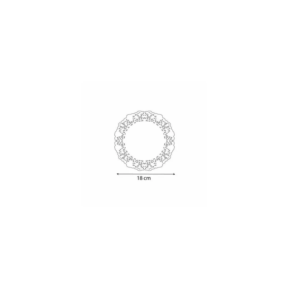 Dentelle blanche Ø 18 cm - par 250