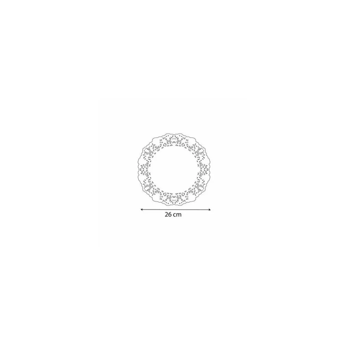Dentelle blanche Ø 26 cm - par 250