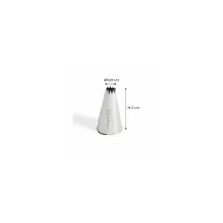 Douille à petit four 12 dents inox ø 0,8 cm