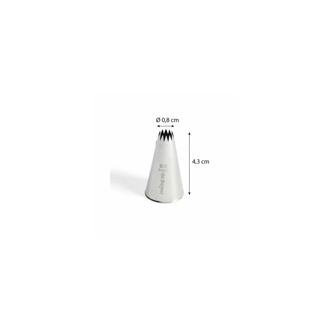 Douille à petit four 12 dents inox ø 0,8 cm
