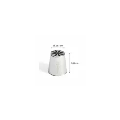 Douille russe à fleur 248 inox ø 2,6 cm