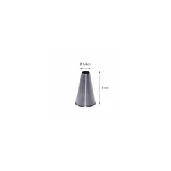 Douille unie inox ø 1,4 cm