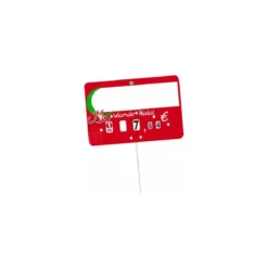 Etiquette Halal sans texte à pique et tournette 12 x 8 cm - par 10