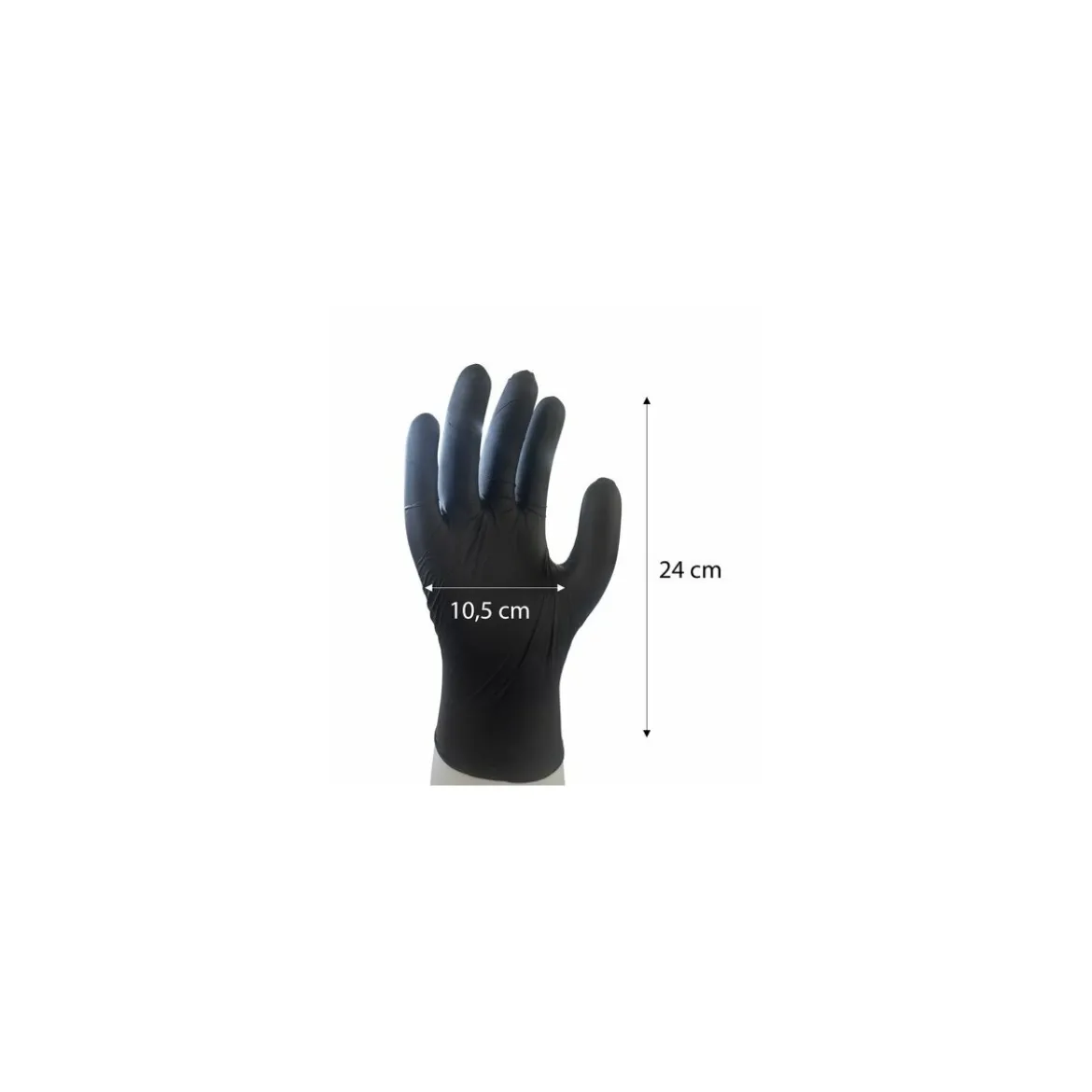 Gant nitrile noir L - par 200