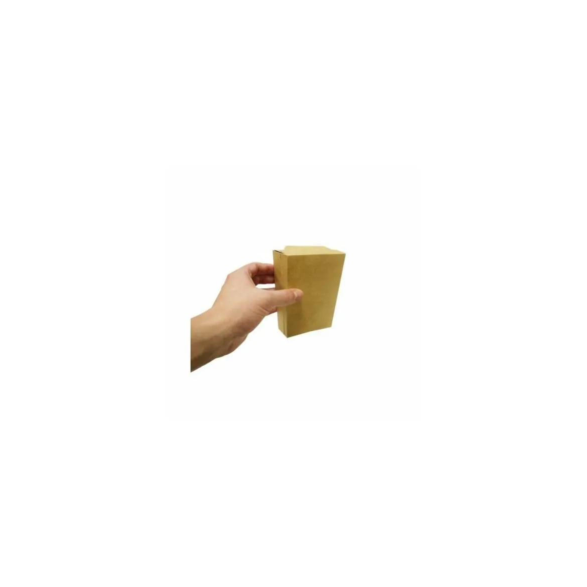 Grand coffret à frites refermable kraft brun 500 ml - par 450