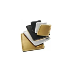 Grand plateau traiteur en carton double face or et argent 28 x 42 cm - par 25
