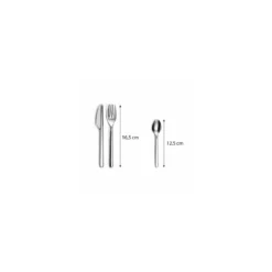 Kit couverts inox réutilisables Leaves - par 50