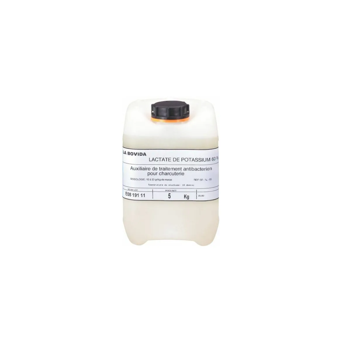 Lactate de potassium - par 25 kg