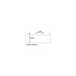 Lame de scie à os 16 x 2490 mm denture 6 mm - par 5