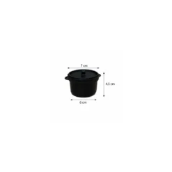 Mini cocotte ronde avec couvercle 90 ml - par 30