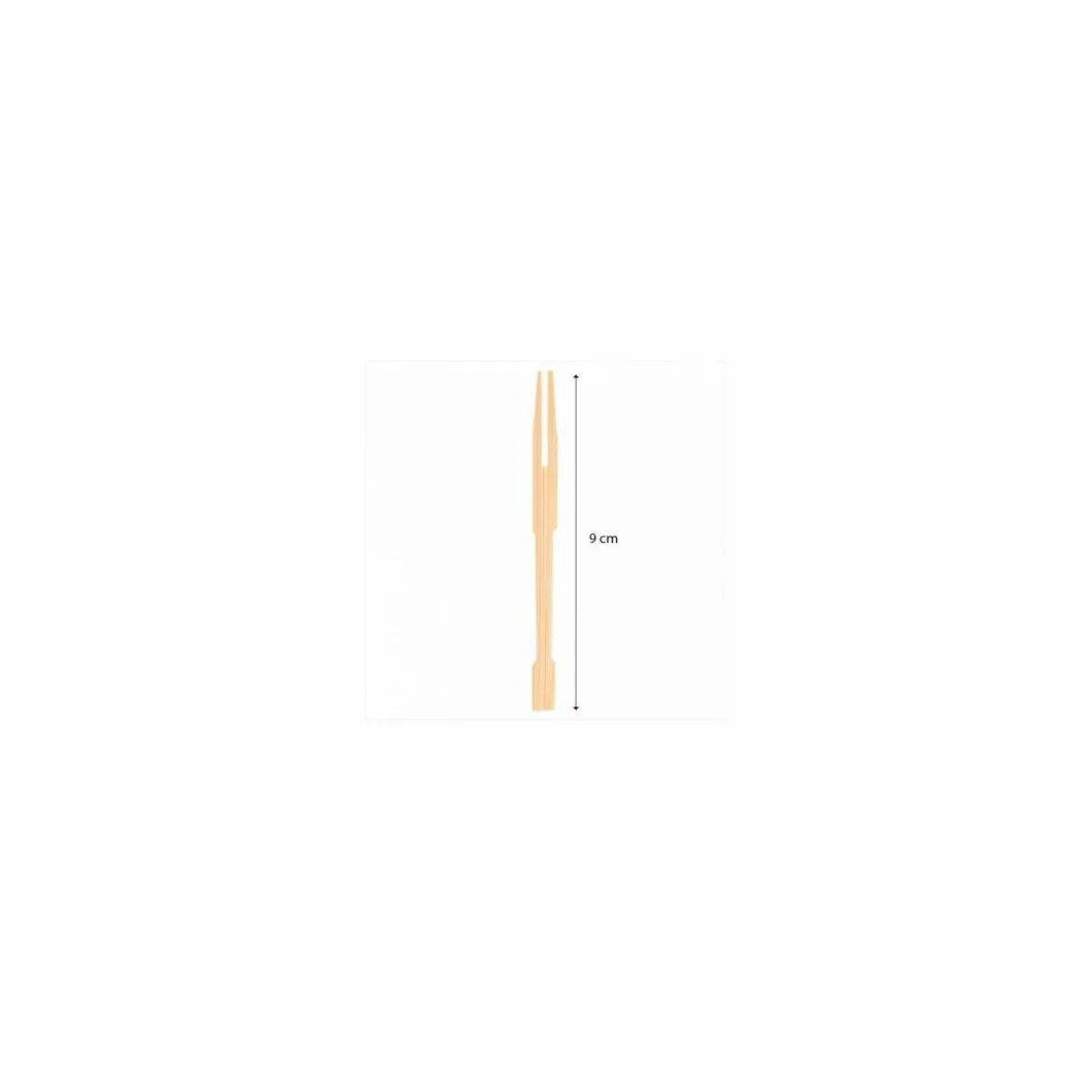 Mini fourchette jetable en bambou 9 cm - par 200