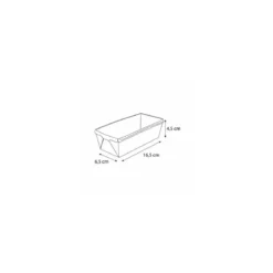 Moule de cuisson carton rectangulaire 16,5 x 6,5 x 4,5 cm - par 30