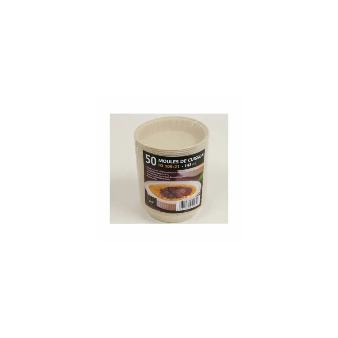 Moule de cuisson rond papier 10,9 x 2,1 cm - par 50