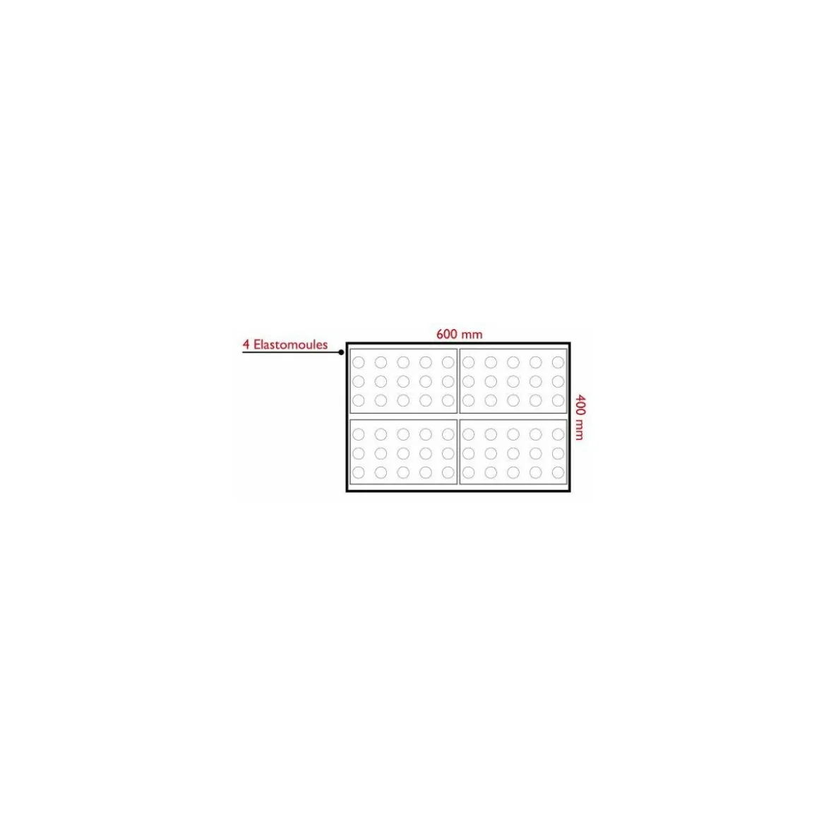 Moule 9 madeleines Moul'flex 30 x 17,6 cm