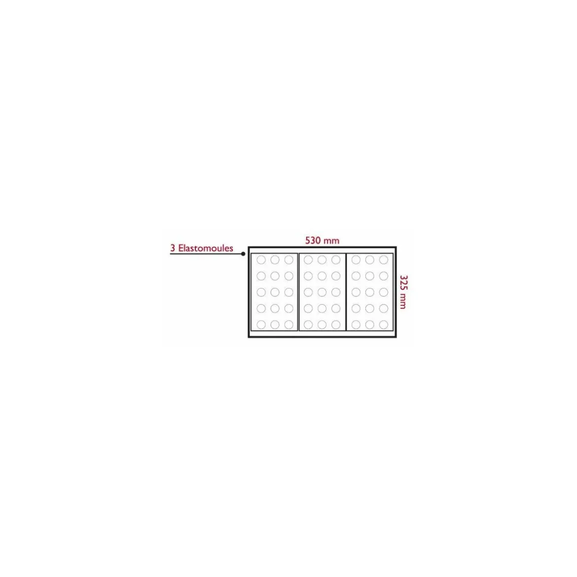 Moule 9 madeleines Moul'flex 30 x 17,6 cm