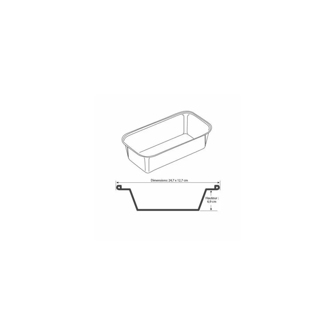 Moule rectangulaire aluminium MO 1600 160 cl - par 100