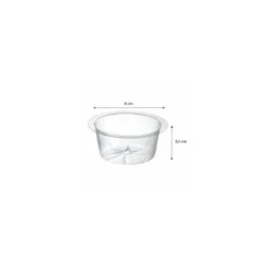 Moule timbale PET cristal 35 x 80 mm - par 100