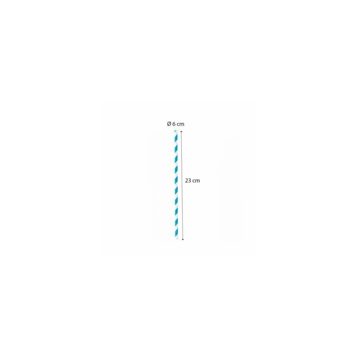 Paille papier flexible assortie Ø 0,6 x 23 cm - par 250