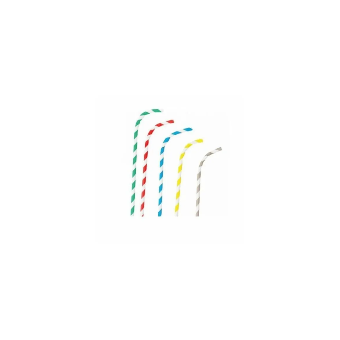 Paille papier flexible assortie Ø 0,6 x 23 cm - par 250