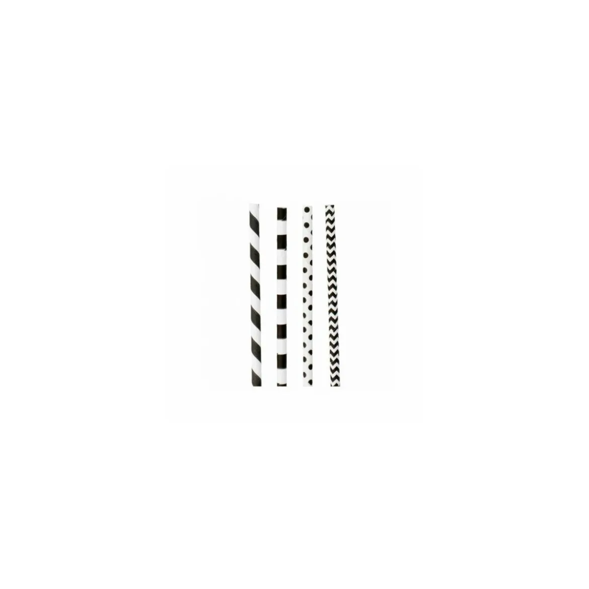 Paille papier franges et pois - par 200
