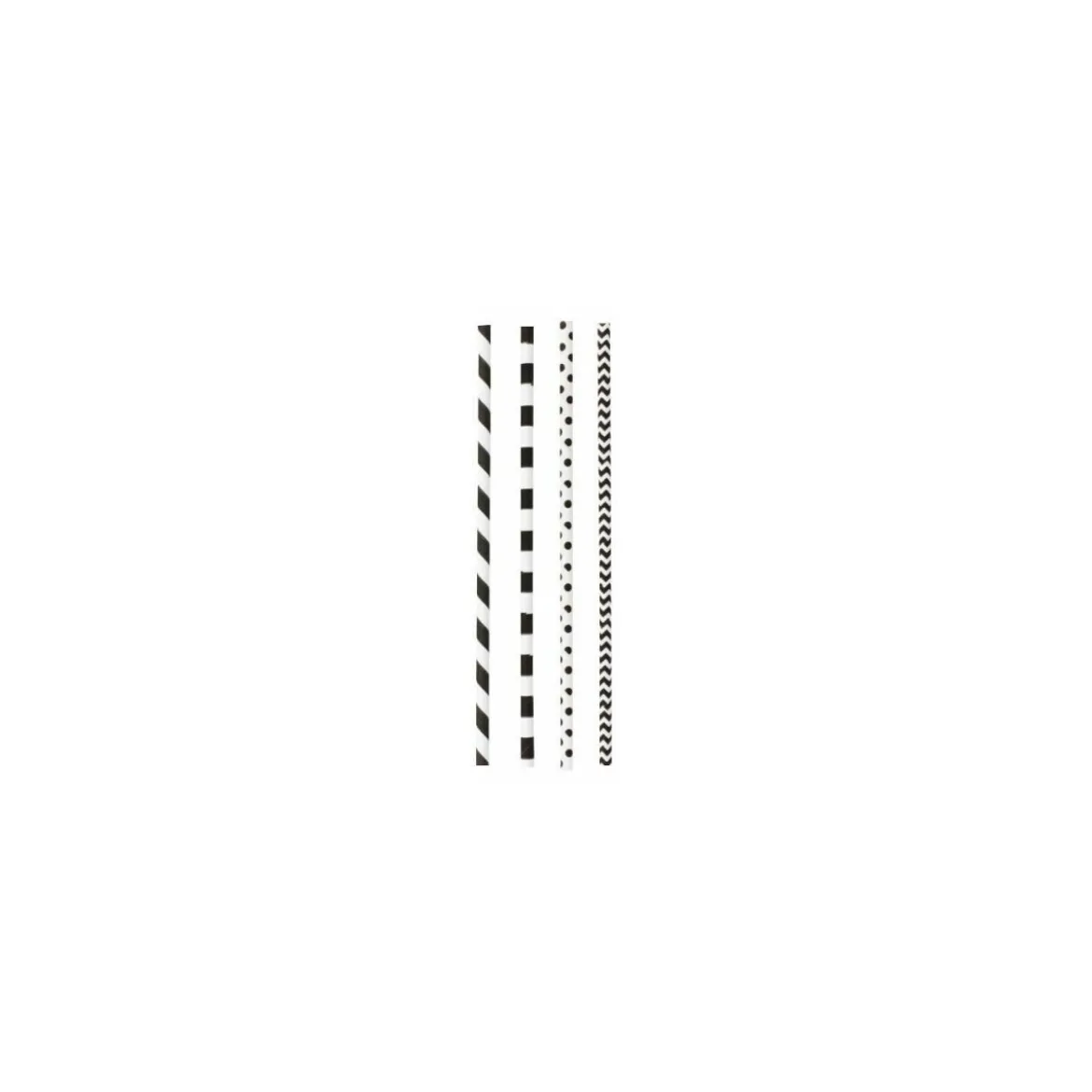 Paille papier franges et pois - par 200