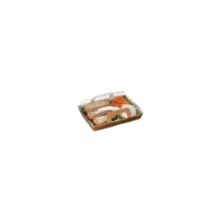 Panier chaud kraft brun 750 ml avec couvercle - par 150