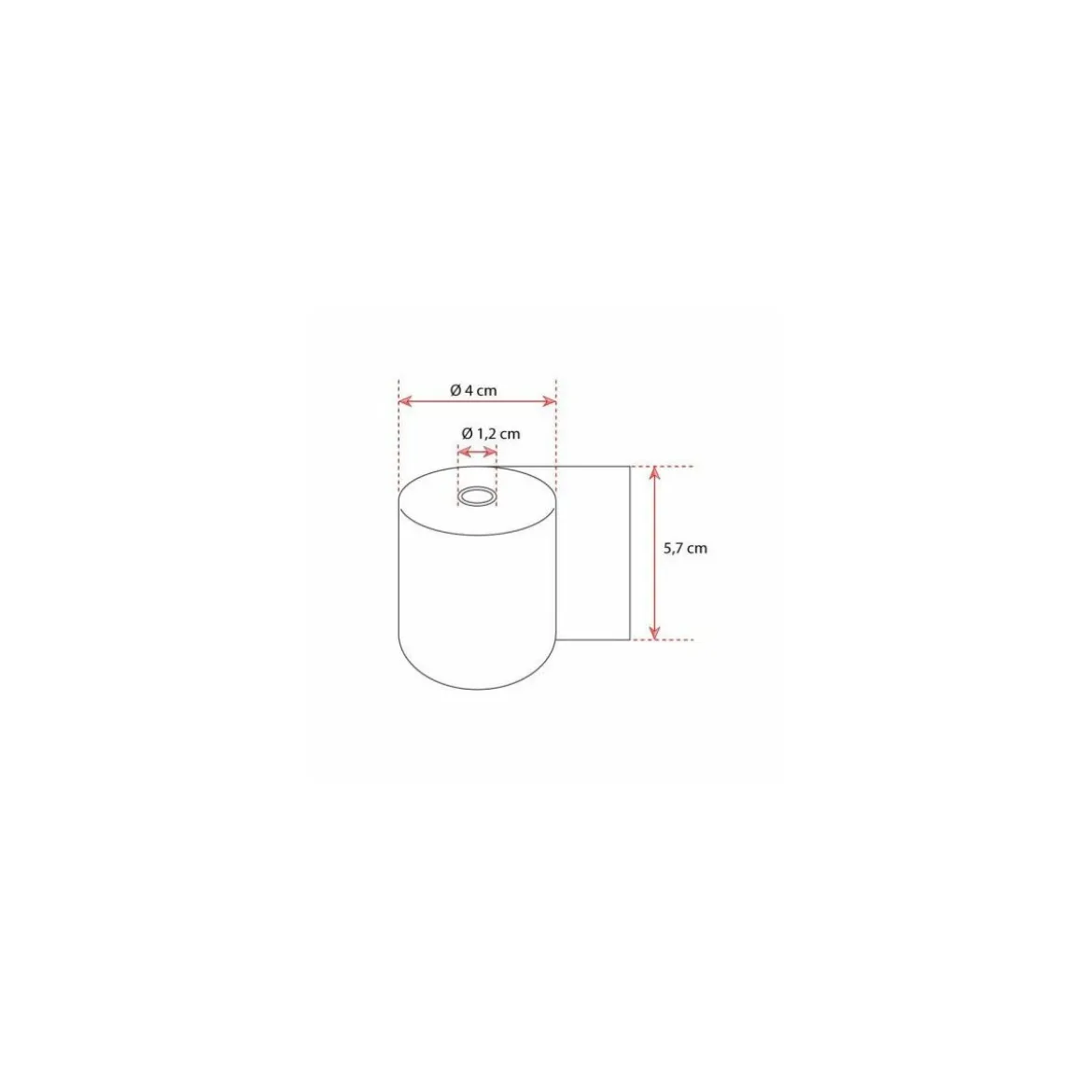 Papier thermique carte bancaire 5,7 x 4 x 1,2 cm - par 10