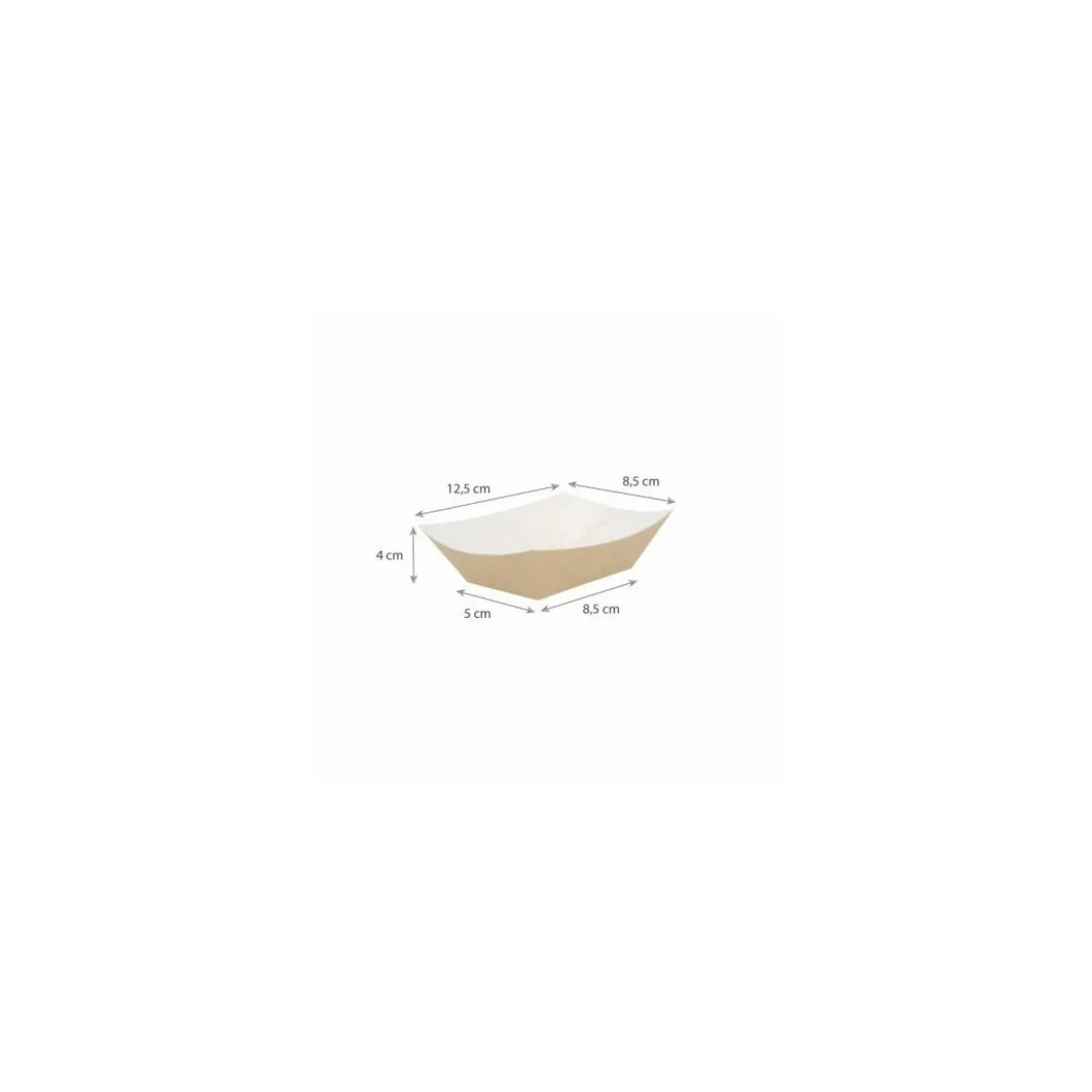 Petite barquette kraft brun sans couvercle 240 ml - par 200