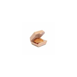 Petite boîte hamburger kraft brun 9,8 x 9,8 x 7 cm - par 450