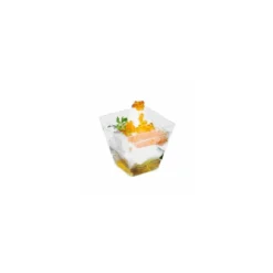 Petite verrine pyramide plastique transparente 60 ml - par 50