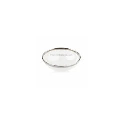 Petit saladier plastique transparent 14 cm avec bord argent - par 8