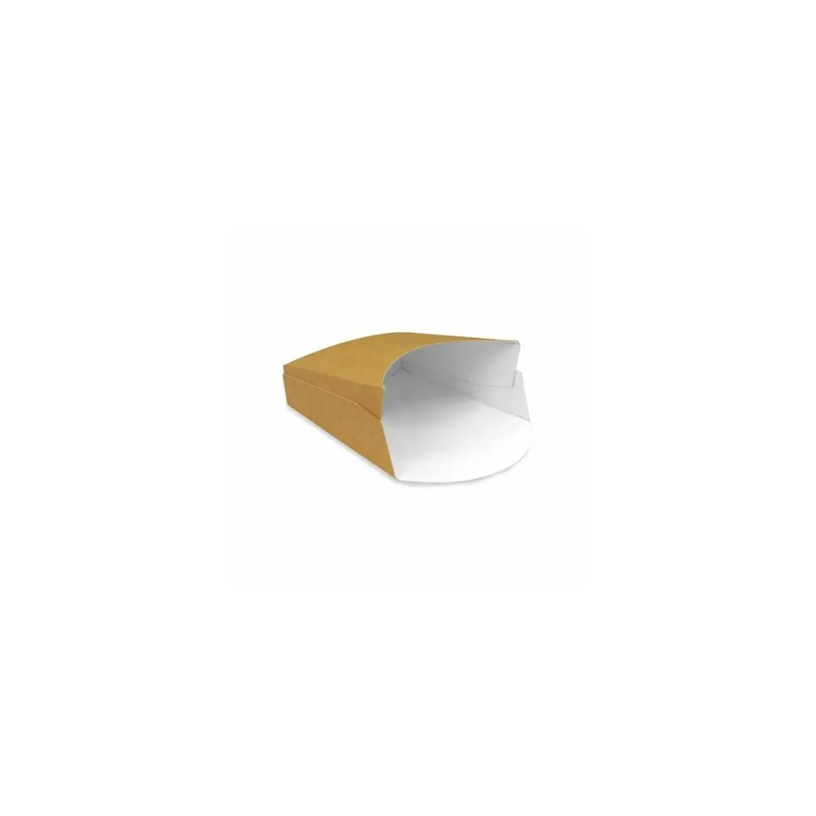 Petit étui à frites kraft brun en carton 250 ml - par 600