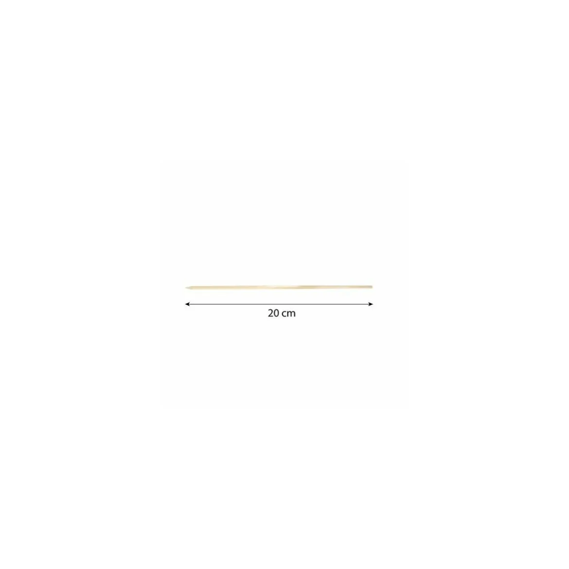 Pique à brochette hêtre 20 cm ø 3 mm - par 1000