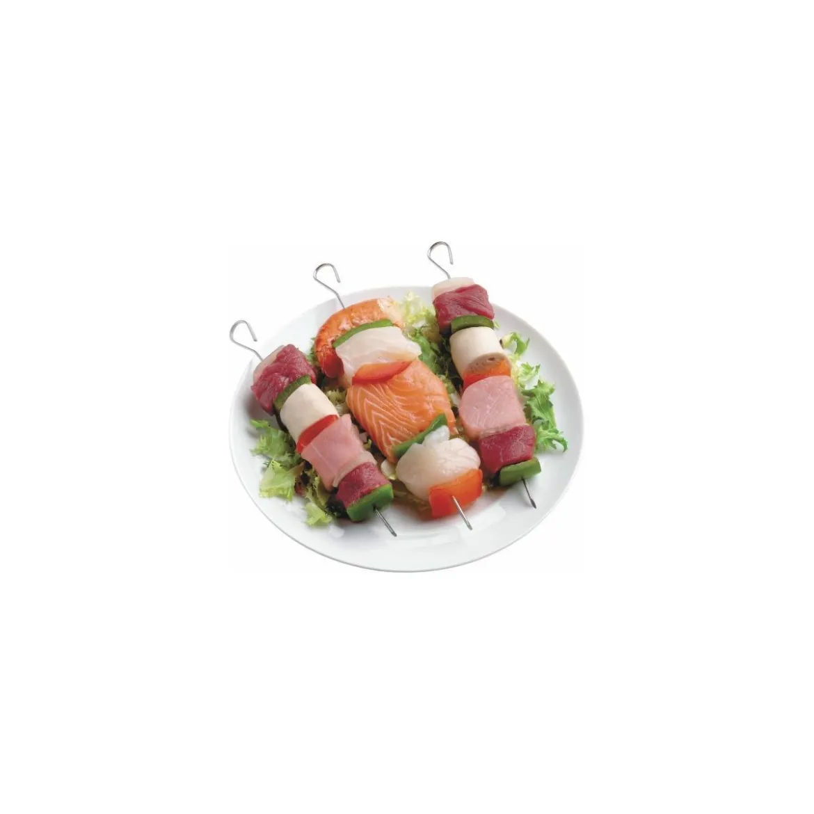 Pique à brochette plate inox 20 cm - par 200