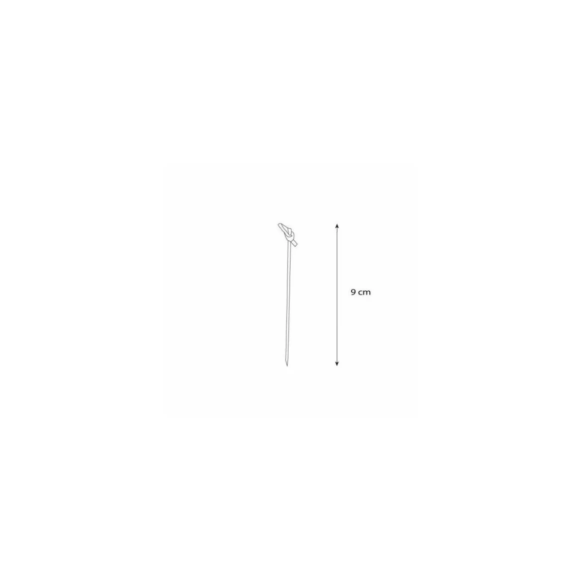 Pique ruban boucle en bambou 9 cm - par 100