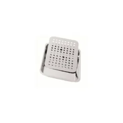 Plaque de fond perforée inox 27 x 17,5 cm