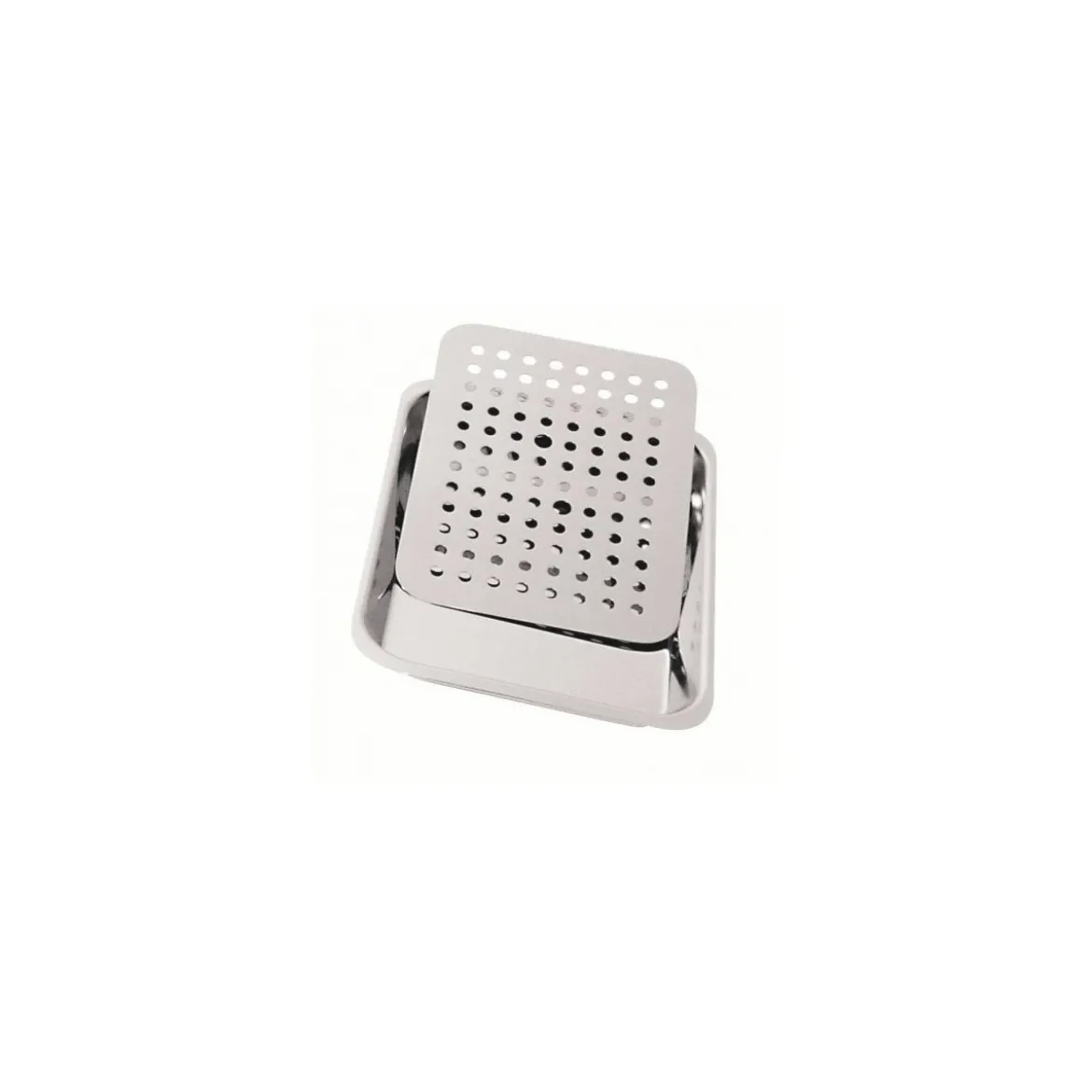 Plaque de fond perforée inox 27 x 17,5 cm