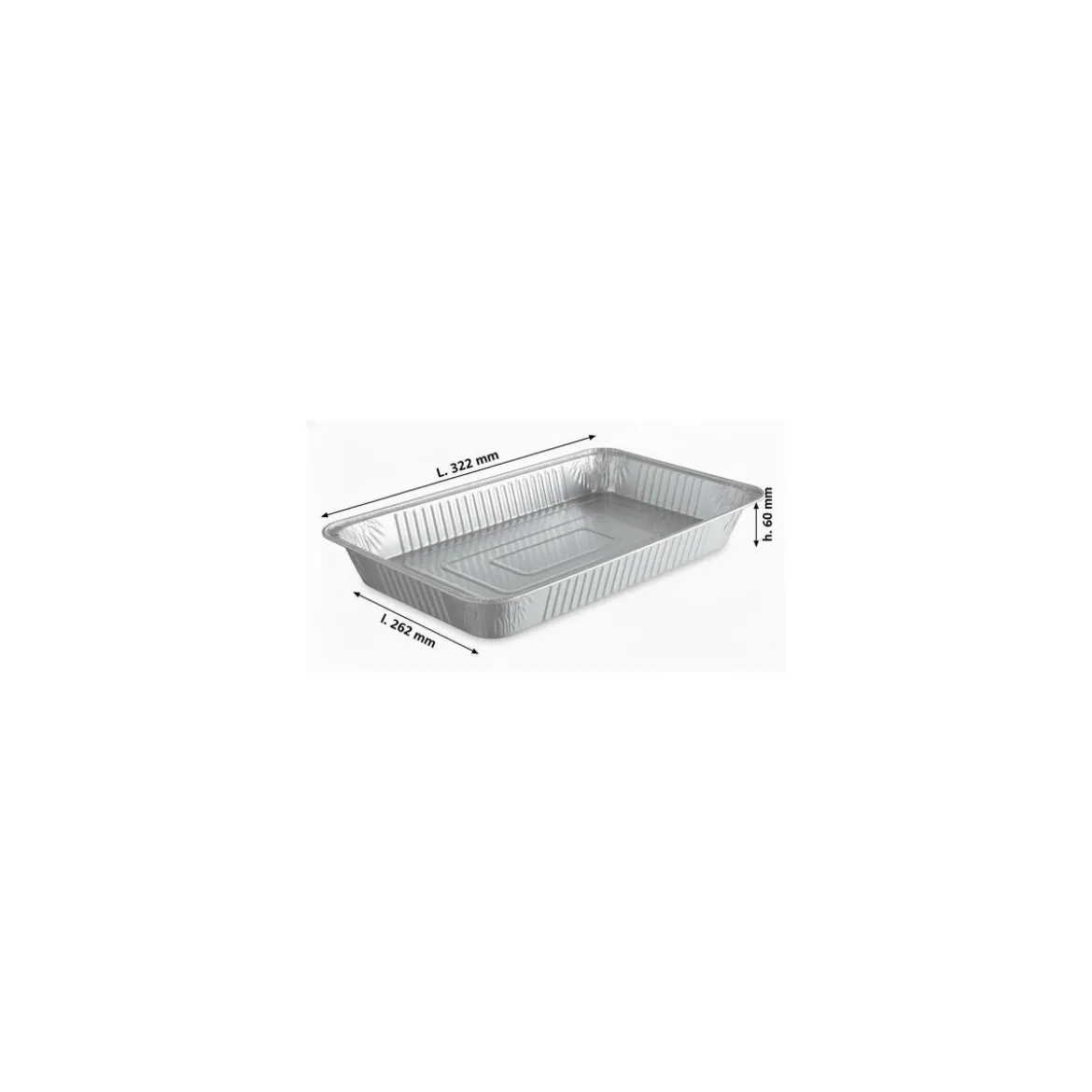 Plat aluminium GN 1/2 3500 ml - par 100