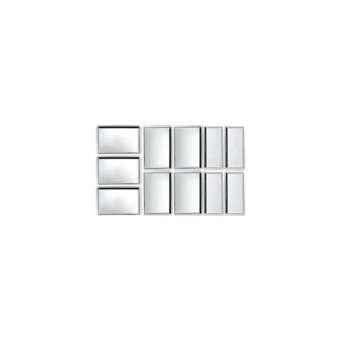 Plat angles coupés inox 42 x 18 x 1,5 cm